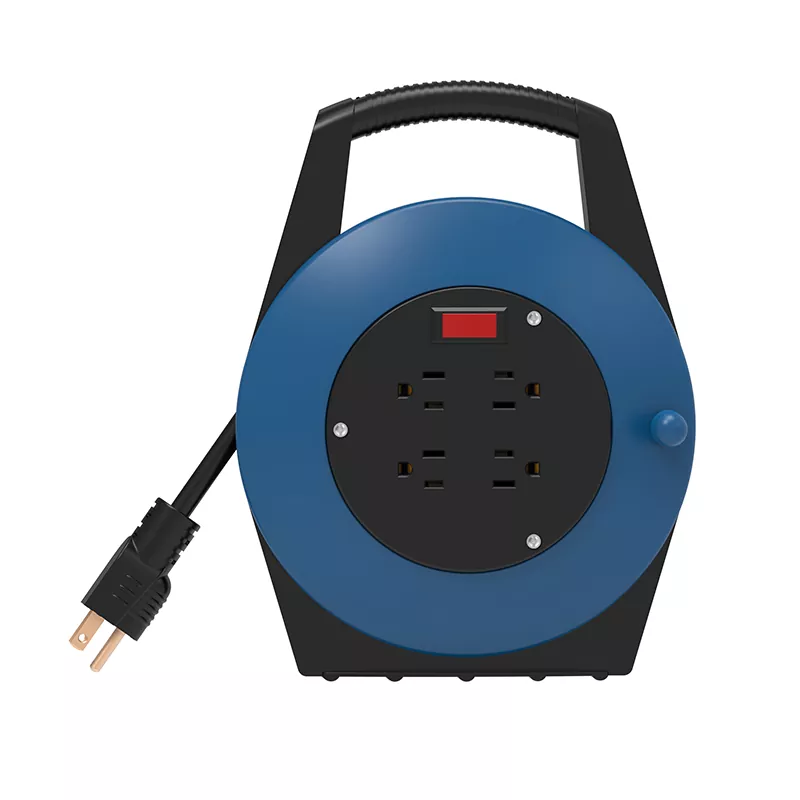 4 Outlets Usb Plastic Cord Reel 20ft