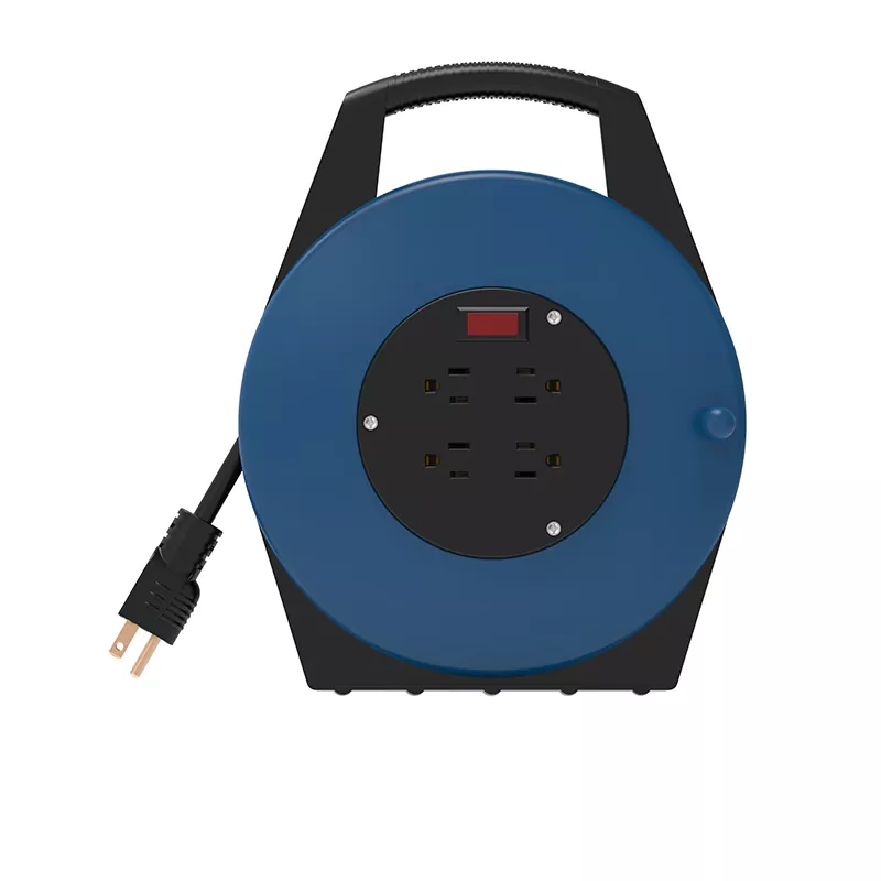 4 Outlets Usb Plastic Cord Reel 25ft